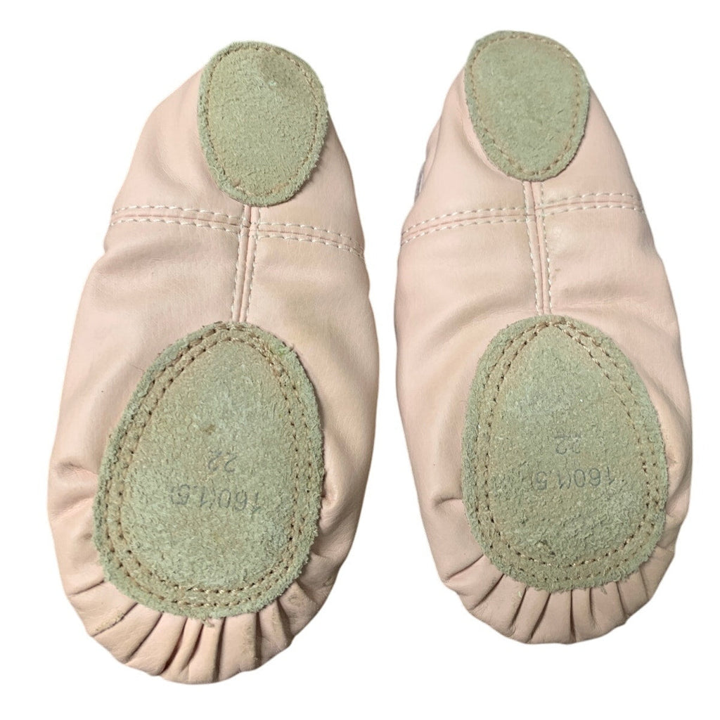DyingSwan Toddler Girls 6T Pink Ballet Slippers Soft Leather No Tie Dance Shoes