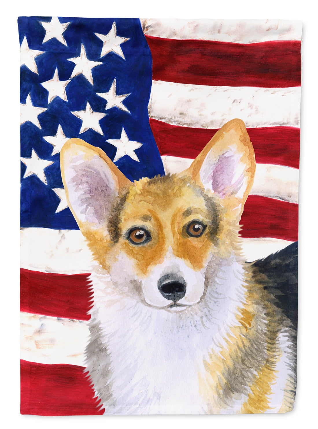 Pembroke Corgi Patriotic Garden Flag - Outdoor Decorative Yard Flag BB9642GF