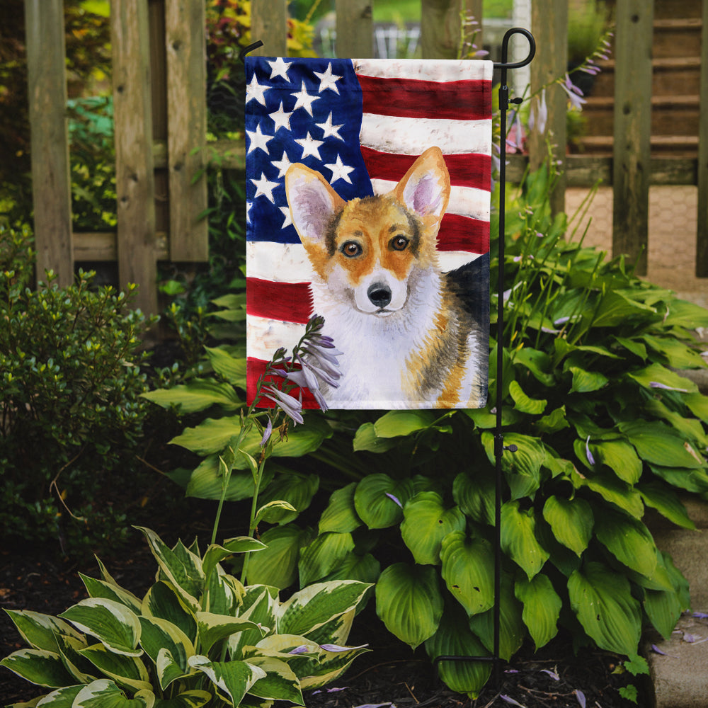 Pembroke Corgi Patriotic Garden Flag - Outdoor Decorative Yard Flag BB9642GF