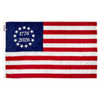 Betsy Ross 250th Flag 3'x5' - 13 Star 1776 to 2026 Nylon Flag | Made in USA