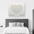 Lyrics In A Heart Canvas - Personalized Canvas