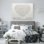 Lyrics In A Heart Canvas - Personalized Canvas