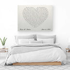 Lyrics In A Heart Canvas - Personalized Canvas