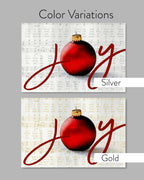 Joy to the World Canvas, Christmas Ornament Joy Sign