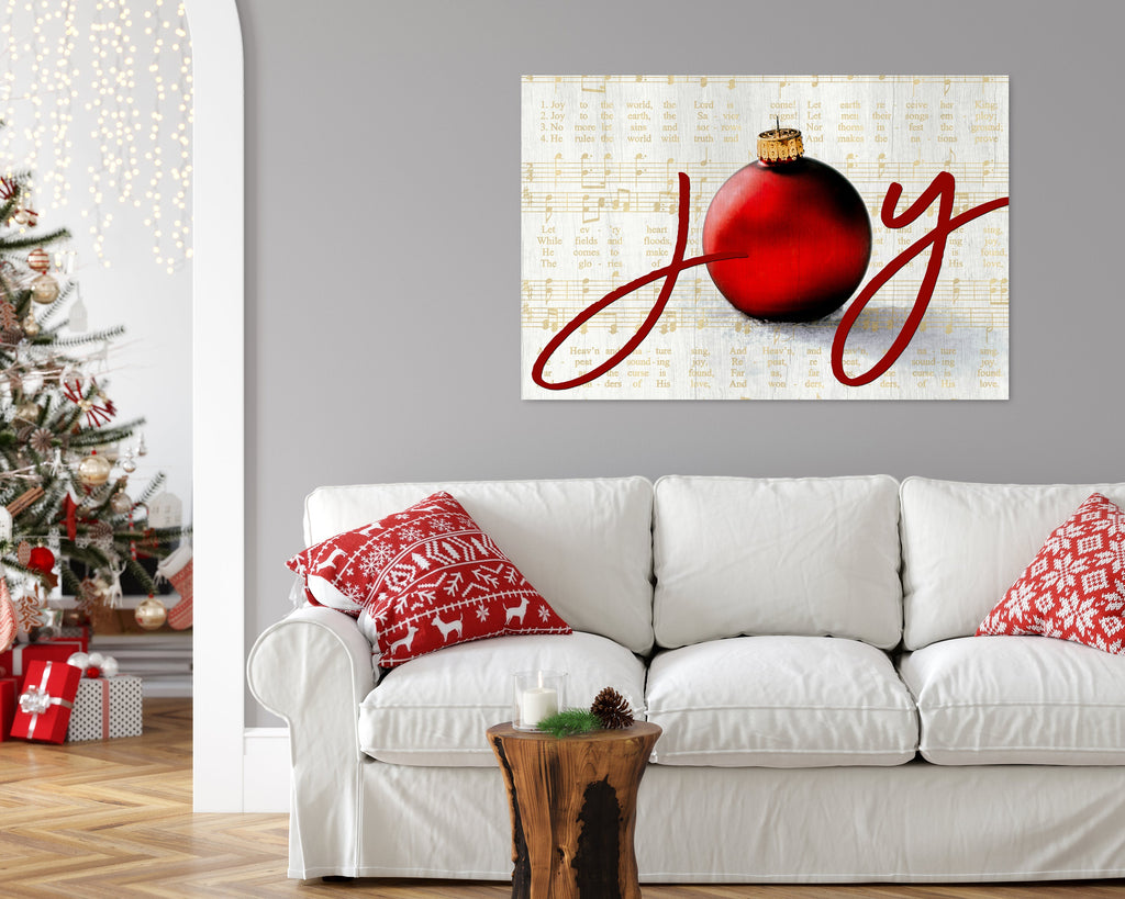 Joy to the World Canvas, Christmas Ornament Joy Sign