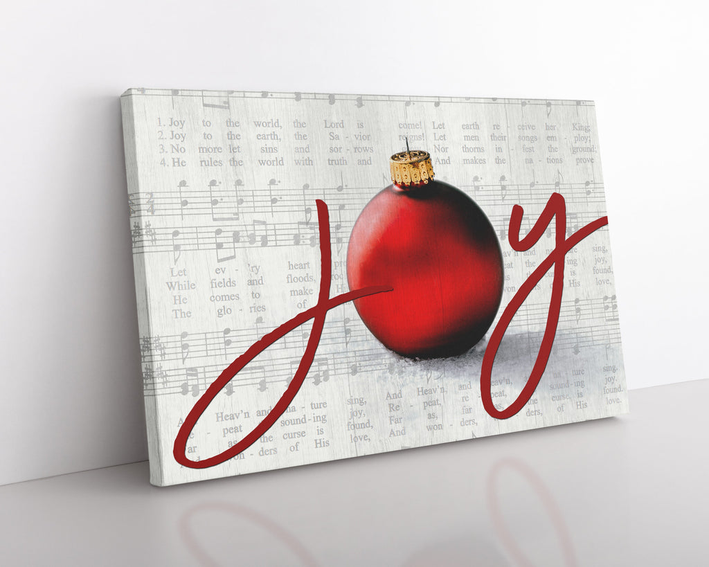 Joy to the World Canvas, Christmas Ornament Joy Sign
