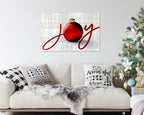Joy to the World Canvas, Christmas Ornament Joy Sign