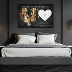 Where I Found My Missing Piece – Personalized Map Puzzle Heart Canvas