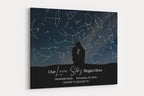 Our Love Story Began Here: Wedding, Anniversary, Night Sky Gift
