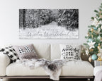 Walking in a Winter Wonderland Christmas Canvas Wall Art – Personalized Holiday Décor