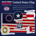 Betsy Ross Outdoor Nylon Flag | Made in USA | Low-Medium Wind Flag