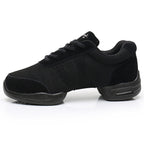 Women's Breathable Mesh Jazz Dance Shoes - Lightweight Lace-Up Sneakers for Modern Dance, Fitness & Square Dancing