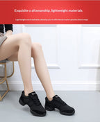 Women's Breathable Mesh Jazz Dance Shoes - Lightweight Lace-Up Sneakers for Modern Dance, Fitness & Square Dancing