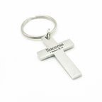 Success 1 Samuel 18 14 Cross Keychain Stainless Steel Christian Gift Inspirational Scripture Key Ring Faith Encouragement