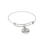 Even If Daniel 3 18 Faith Charm Bracelet Stainless Steel Expanding Bangle Christian Scripture Jewelry