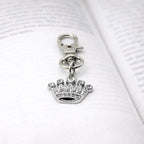 Rhinestone Crown Charm Clip On