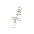 Christ Died For Us Romans 5 8 Clip On Charm Faith Gift Christian Cross Charm Scripture Accessory