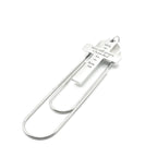 Christ Died For Us Romans 5 8 Paperclip Bookmark Stainless Steel Cross Charm Bible Verse Bookmark Christian Gift