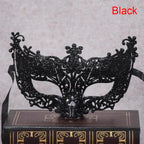 Silver and Black Venetian Masquerade Eye Mask | Elegant Party Accessory