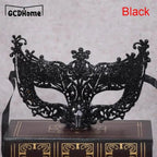 Silver and Black Venetian Masquerade Eye Mask | Elegant Party Accessory