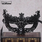 Silver and Black Venetian Masquerade Eye Mask | Elegant Party Accessory