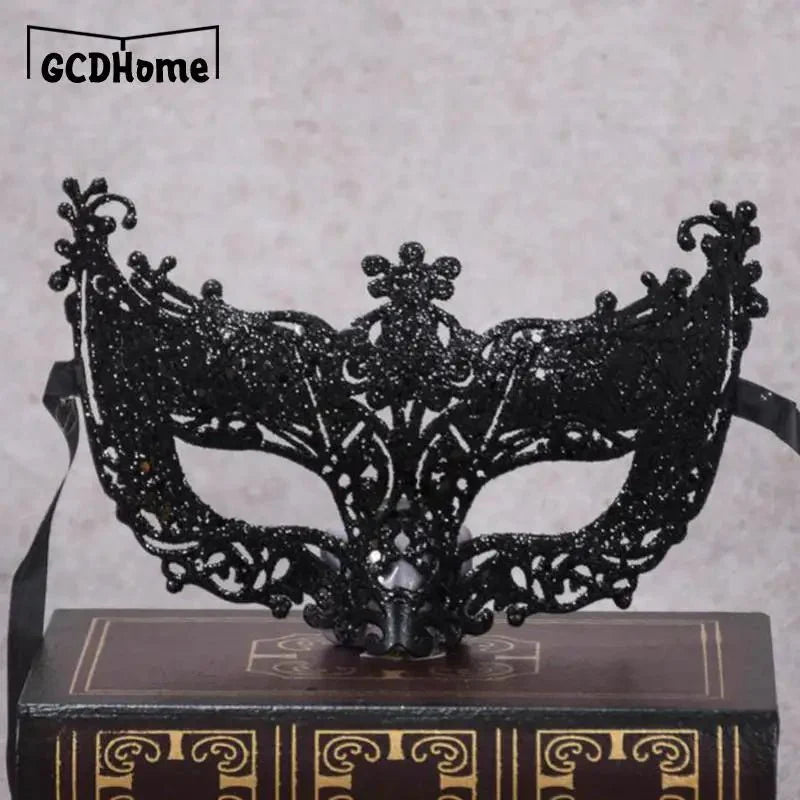 Silver and Black Venetian Masquerade Eye Mask | Elegant Party Accessory